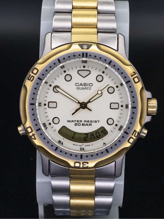 Casio Other - Casio Rare AD-702 Vintage Analog/Digital 38mm JDM Import Quartz Watch